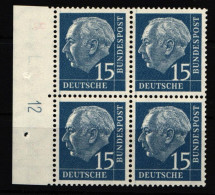 BRD 184 Y Dz Postfrisch 4er Block Mit Druckerzeichen 12 #IR872 - Autres & Non Classés