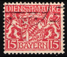 Bayern Dienstmarken D 27 W Gestempelt Geprüft Helbig BPP #IR894 - Used