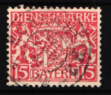 Bayern Dienstmarken D 27 W Gestempelt Geprüft Helbig BPP #IR895 - Oblitérés