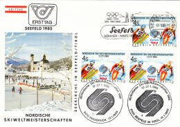 AUSTRIA POSTAL HISTORY / SKI ,INNSBRUCK,TIROL 1985 ,COVER,FDC. - Ski