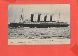 PAQUEBOT LE LUSITANIA Cpa Paquebot Anglais Coulé Le 7 Mai 1915 - Paquebots