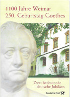 Postzegels > Europa > Duitsland > West-Duitsland >100 Jahre Weimar / 250 Geburtstag Goethes (18386) - Covers & Documents