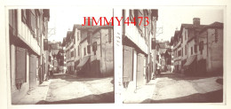 CIBOURRE En 1931 - Une Rue - Plaque De Verre En Stéréo - Taille 58 X 128 Mlls - Glass Slides