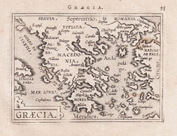 Graecia - Greece Griechenland Archipelago / Carte Map Karte / Epitome Du Theatre Du Monde / Theatro Del Mondo - Estampes & Gravures