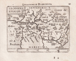 Leodiensis Dioecesis / Leodiens. Episcop. - Liege Lüttich Belgique Belgium Belgien / Carte Map Karte / Epitom - Prints & Engravings