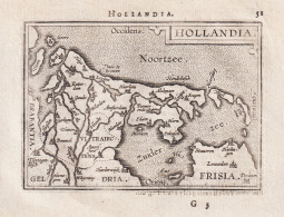 Hollandia - Holland Nederland Netherlands Niederlande / Carte Map Karte / Epitome Du Theatre Du Monde / Theatr - Stiche & Gravuren