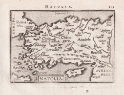 Natolia - Turkey Türkei Natolia Anatolia Cyprus / Carte Map Karte / Epitome Du Theatre Du Monde / Theatro Del - Prints & Engravings