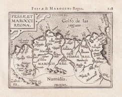 Fessae Et Marocci Regna - Marocco Maroc Marokko / North Africa Nordafrika Afrika / Carte Map Karte / Epitome D - Stiche & Gravuren