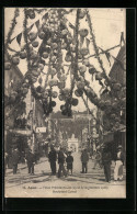 CPA Agen, Fetes Présidentielles 1906, Boulevard Carnot  - Agen