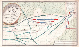 Armée De Conty. Second Camp De Phungstatt Le 13 Juillet 1745. - Pfungstadt Eberstadt Eschollbrücken Eich Hah - Estampes & Gravures