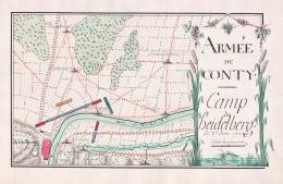 Armée De Conty. Camp Heidelberg Le 20 Juni 1745. - Heidelberg Neckar Wieblingen Neuenheim Eppelheim Edingen P - Prints & Engravings