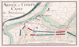 Armée De Conty. Camp De Steinheim. Le 25. Juin 1745. - Steinheim Hanau Auheim Main / Hessen - Estampes & Gravures