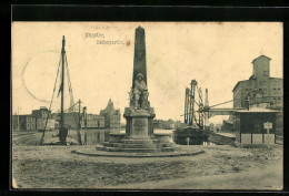 AK Münster I. W., Partie Im Hafen Mit Denkmal  - Autres & Non Classés