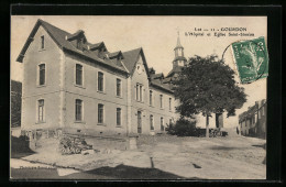 CPA Gourdon, L`Hopital Et Eglise Saint-Siméon  - Gourdon