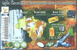 BRAZIL 2000 HANOVER EXPO S/S OF 3, GEOLOGY, MINERALS** - Minéraux