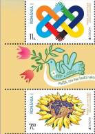 ROMANIA  2023  EUROPA CEPT- PEACE Set Of 2 Stamps With Label MNH** - 2023