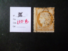 Timbre France Oblitéré N° 36 1870 - 1862 Napoléon III