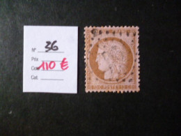 Timbre France Oblitéré N° 36 1870 - 1862 Napoléon III