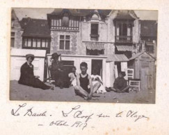 2 PHOTOS ORIGINALES " LA BAULE Le Roff Sur La Plage Et LA GRANDE CÔTE Octobre 1917 "_PHOT110A& B - Lugares