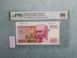 Belgique ▪︎ P140 ▪︎ 100 Francs Beyaert PMG 66 EPQ !! NO SIGNATURES ON BACK!! - 100 Franchi