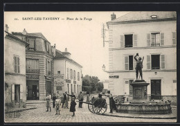 CPA Saint-Leu-Taverny, Place De La Forge  - Taverny