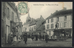 CPA Saint-Leu-Taverny, La Place De La Forge  - Taverny