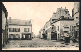 CPA Beaumont-sur-Oise, Place Du Beffroi Et Rue De Senlis  - Beaumont Sur Oise