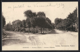 CPA Domont, Avenue Thiers, Avenue Glandaz  - Domont