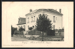 CPA Eragny, Mairie Et Ecole Des Garcons  - Eragny