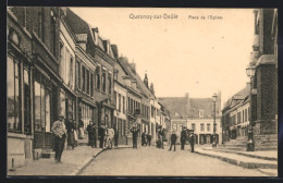 CPA Quesnoy-sur-Deule, Place De L`eglise  - Le Quesnoy