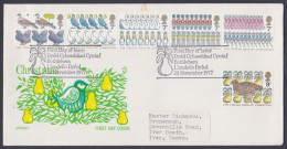 GB Great Britain 1977 Private FDC Christmas, Bird, Birds, Bethlehem, Christianity, Christian, First Day Cover - Brieven En Documenten