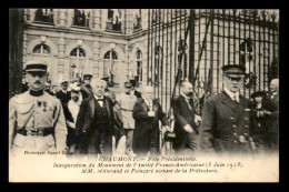 52 - CHAUMONT - FETE PRESIDENTIELLE - INUAGURATION DU MONUMENT DE L'AMITIE FRANCO AMERICAINE LE 3 JUIN 1923 - Chaumont