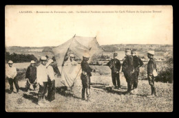 52 - LANGRES - MANOEUVRES DE FORTERESSE 1906 - LE GAL PENDEZEC EXAMINANT LES CERFS-VOLANTS DU CAPITAINE DORAND - Langres