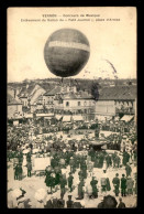 27 - VERNON - ENLEVEMENT DU BALLON DU "PETIT JOURNAL" - PLACE D'ARMES - CONCOURS MUSIQUE - AEROSTATION - Vernon