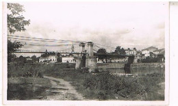 33 SAINTE FOY LA GRANDE  LE PONT SUSPENDU   ET PORT    9X14 - Otros & Sin Clasificación