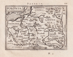 Polonia - Polska Polen Poland / Lithuania Litauen / Carte Map Karte / Epitome Du Theatre Du Monde / Theatro De - Prints & Engravings