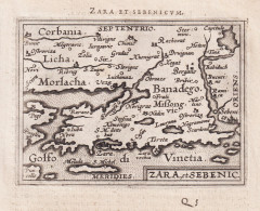 Zara Et Sebenic - Zadar Sibenik Croatia Kroatien / Carte Map Karte / Epitome Du Theatre Du Monde / Theatro Del - Estampes & Gravures