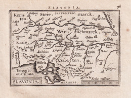 Slovenia - Croatia Slovenia Bosnia Istria Kroatien Slowenien Bosnien / Carte Map Karte / Epitome Du Theatre Du - Prints & Engravings