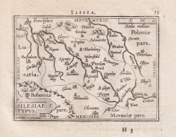 Slesia / Silesiae Typus - Schlesien Silesia Polska Polen Poland / Carte Map Karte / Epitome Du Theatre Du Mond - Estampes & Gravures