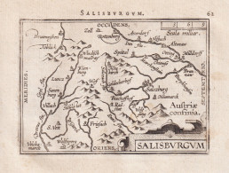 Salisburgum - Salzburg Visp Villach Österreich Austria / Carte Map Karte / Epitome Du Theatre Du Monde / Thea - Prints & Engravings