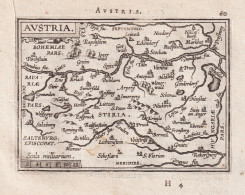 Austria - Österreich Austria / Carte Map Karte / Epitome Du Theatre Du Monde / Theatro Del Mondo / Theatrum O - Prints & Engravings