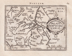 Noricum / Palatinatus Bavariae - Oberpfalz Bayern Bavaria Pfalz Regensburg / Carte Map Karte / Epitome Du Thea - Prints & Engravings