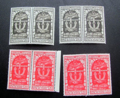 ITALIA 1934, ANNESSIONE FIUME CENT 10 E CENT 20 , COPPIE MNH** XF - Neufs