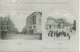 [62] Pas De Calais > Lens La Rue De Gare 1914 Et Actuellement 1925 - Lens