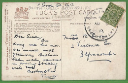 Ad0780 - GB - Postal History -  Postcards With LARGE Size Postmark: BUILTH WELLS 1913 - Briefe U. Dokumente