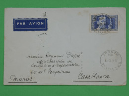 DP 21 FRANCE  BELLE  LETTRE   1936  GRANVILLE   A CASABLANCA MAROC+ PASTEUR N°333  +AFF. INTERESSANT+ - Brieven En Documenten