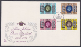 GB Great Britain 1977 Private FDC Queen Elizabeth II, Royal, Royalty, Silver Jubilee, First Day Cover - Brieven En Documenten