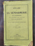 RARE ANNUAIRE De Gendarmerie Pour L'année 1892, Complet, Couverture Défraichie. - Other & Unclassified