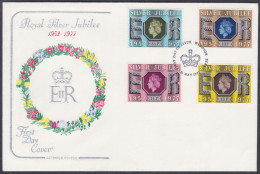 GB Great Britain 1977 Private FDC Queen Elizabeth II, Royal, Royalty, Silver Jubilee, First Day Cover - Lettres & Documents