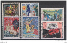 FRANCE:  1963/65  OEUVRES  D' ART  -  6  VAL. OBL. -  YV/TELL. 1398//1459 - Used Stamps